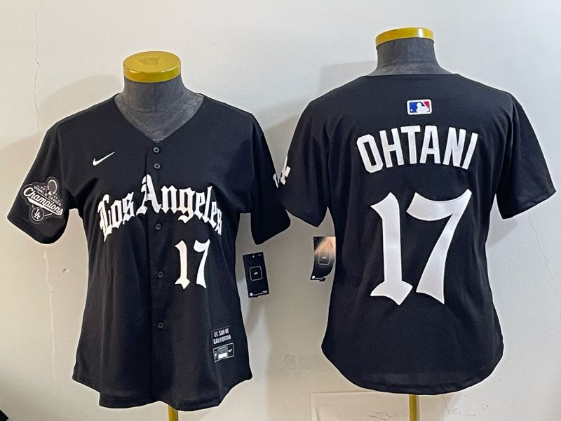 Youth Los Angeles Dodgers #17 Ohtani Black 5th Jointly Name 2026 Nike MLB Jersey style 02